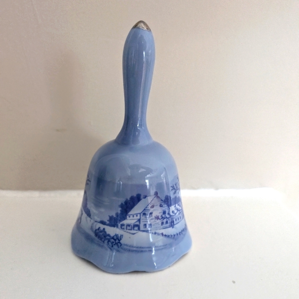 Currier & Ives Porcelain Winter Scene Collectors Bell
